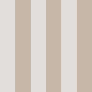 3 inch wide_Awning Stripes in eggshell white and tan brown