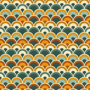 Colorful Groovy Retro Pattern, Abstract Pattern