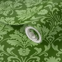 Cherries Jubilee Damask in Green