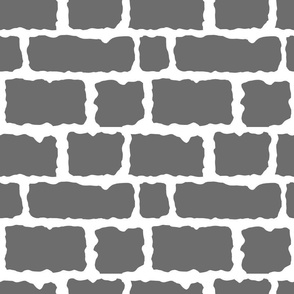 Bricks and Mortar Wall Construction Gray 