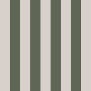2 inch wide_Awning Stripes in eggshell white and forest green