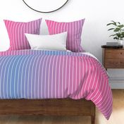 Pink Blue Ombre Gradient Harmony Pinstripe  Ticking Stripe  