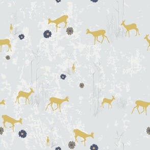 Deer Gold and Gray