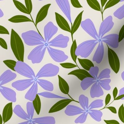 Periwinkle pretty floral lilac purple lime green