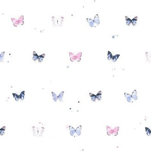 Ella's butterflies on white