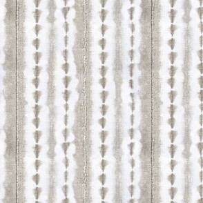 Denim mud cloth tie dyed stripes, fawn white, standard size, home decor