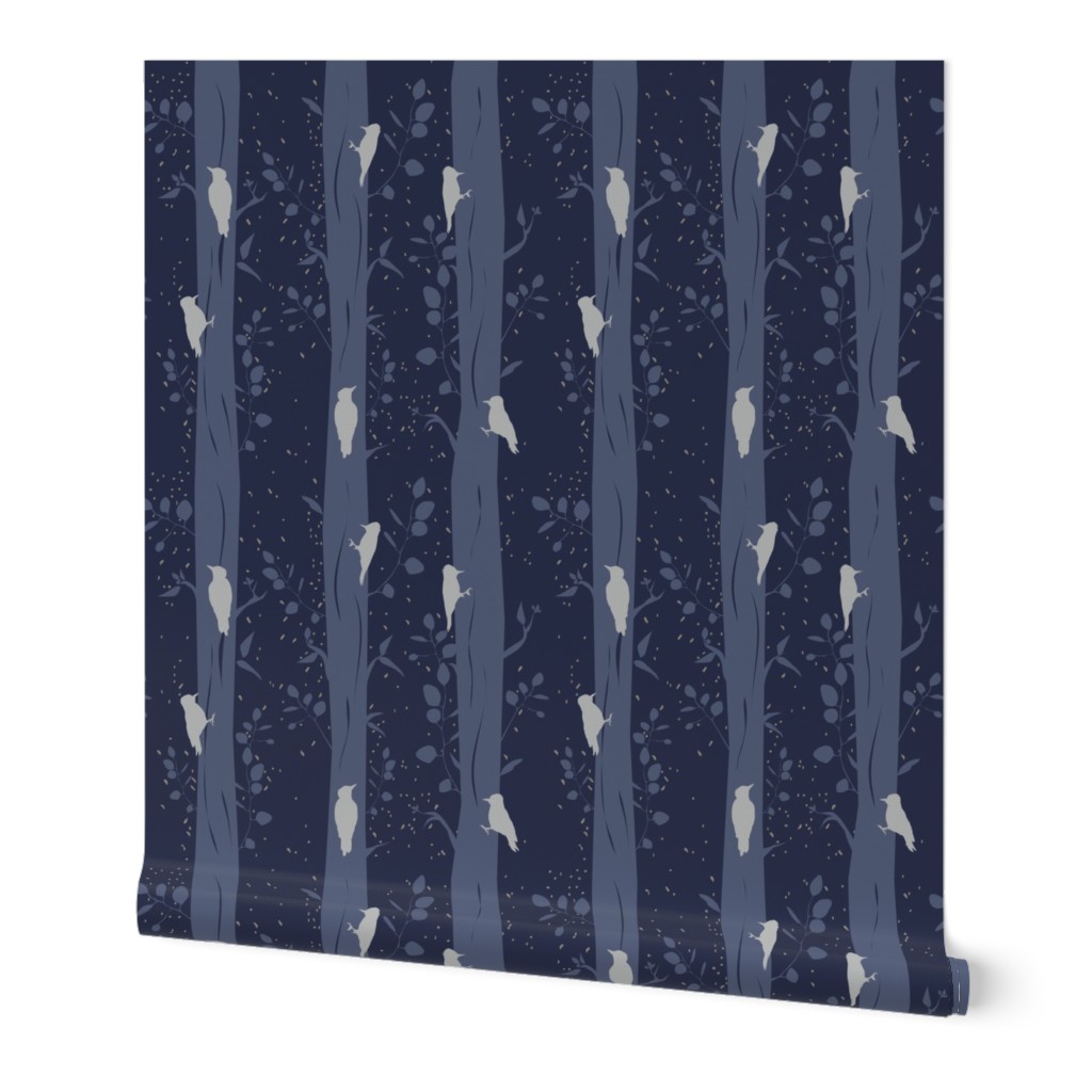 Woodpeckers Navy Blue