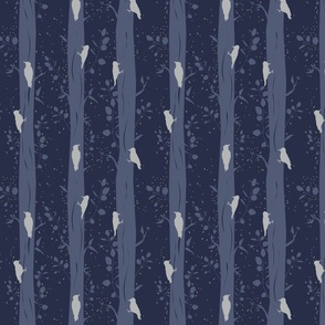 Woodpeckers Navy Blue