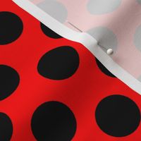 Bigger Ladybug Dots Black on Red