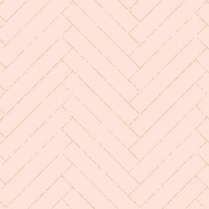 chevron / herringbone, blush pink-peach, with elegant distressed gold lines,-long  (s)