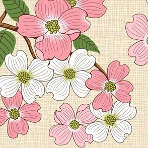 Dogwood Blossoms-Linen