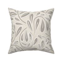 Modern Leaves Medium Scale Taupe