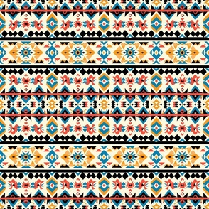  Southwestern Echoes | Bold Tribal-Inspired Fabric Design