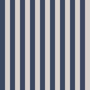 1 inch wide_Awning Stripes in eggshell white and navy blue