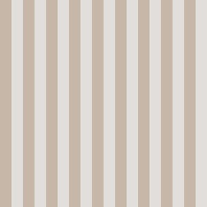 1 inch wide_Awning Stripes in eggshell white and tan brown