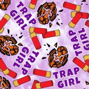 Trap Girl Trap Shoot Skeet Shoot Ammunition Shotgun Shell Clay Pigeon Purple