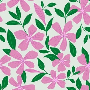 Cyndi pink and green floral summer spring flowers