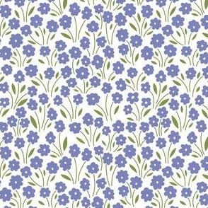 Small // Saniya: Minimalist daisy flower - Periwinkle Purple
