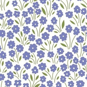 Medium // Saniya: Minimalist daisy flower - Periwinkle Purple