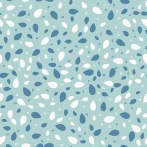 Medium // Febe: Colorful Blender Raindrops - Blue & Cream