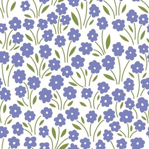 Large // Saniya: Minimalist daisy flower - Periwinkle Purple