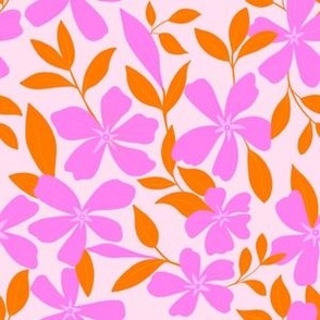 Cyndi pink orange flowers spring summer floral