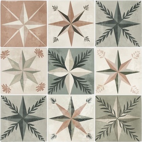 North star compass tile L