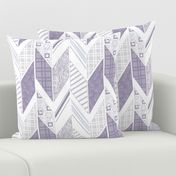 Lilac Gray Geometric Patchwork Pattern for Home Decor Wallpaper