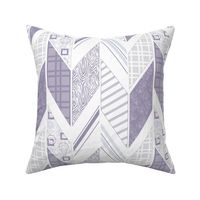 Lilac Gray Geometric Patchwork Pattern for Home Decor Wallpaper