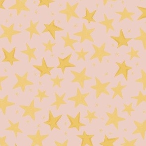 Goodnight, Sleep Tight - Twinkling Stars - on Blush Pink