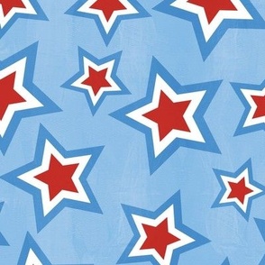 4th of July - Red White and Blue Stars - Medium