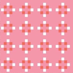 Llama Party - Quilted Checkers in Shades of Pink