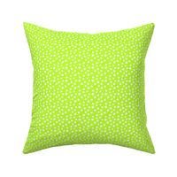 White Doodle Dots on Lime Green (#bbfe32)