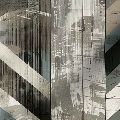 Herringbone Abstract by JJEDecor in Gray Tones