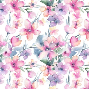  Fabric with a delicate floral pattern