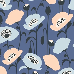 Blooming Poppy Flower - Blue Nova- Jumbo