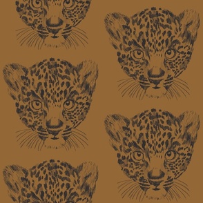 Leopard cub ocher - large scale
