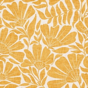 Bountiful Floral in goldenrod large 18” 