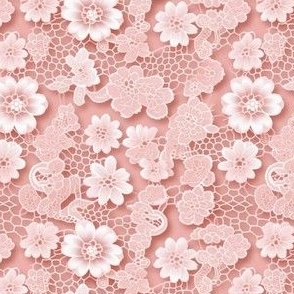 blush pink lace