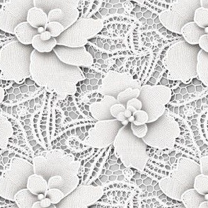 large white floral lace