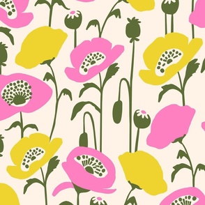 Blooming Poppy Flower - Hot Pink - Jumbo