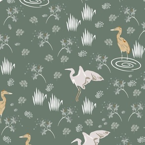 Wings and Wildflowers-Green-Pattern-2-5