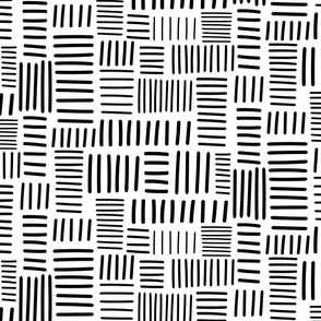 (M)Hand Drawn Geometrical Stacks, Black & White, Mid Scale