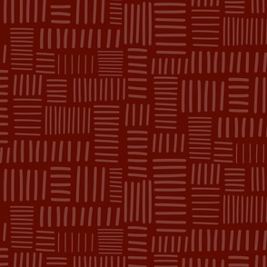 (M)Hand Drawn Geometrical Stacks, Burgundy Red, Mid Scale