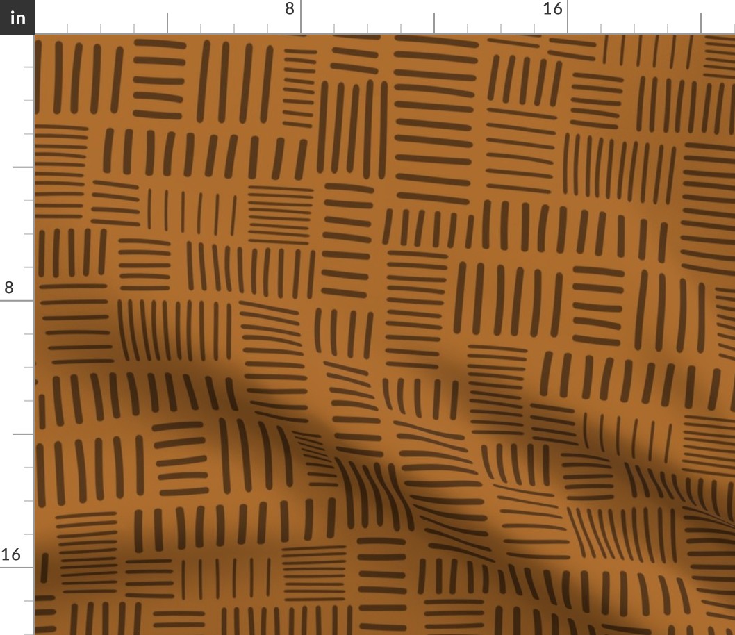 (M)Hand Drawn Geometrical Stacks, Sudan Brown, Mid Scale