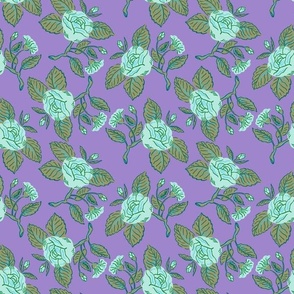 Roses blue/ lavender (SMALL)