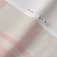 Simple Neutral Pink Plaid in Soft Rose Pink and Neutral Beige - Large - Fall Plaid, Cabincore Plaid, Classic Plaid