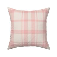 Simple Neutral Pink Plaid in Soft Rose Pink and Neutral Beige - Large - Fall Plaid, Cabincore Plaid, Classic Plaid