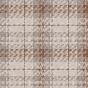 (small scale) neutral fall plaid - pewter/dove - LAD24