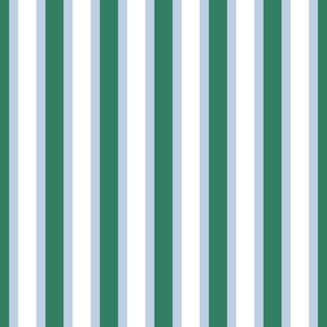 tropical stripes/dark green and muted blue/large